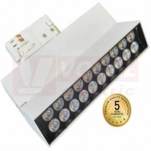 Svítidlo LED na lištový systém  10W (AREO PROFI TRACK W 10W NW), bílé, 750lm, 4000K neutrální bílá, živ. 40 000h, IP20, úhel vyzař. 24°, otočné 360°, výkyvné 90°, rozměr švh 171x141x36mm, náhrada za 60W (GXPR110)