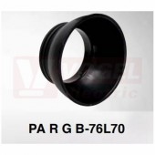 PARGB-76L70 koncový článek kloubové hadice, levý, černý, PA6, pro příslušenství NW70