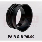PARGB-76L90 koncový článek kloubové hadice, levý, černý, PA6, pro příslušenství NW90