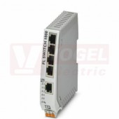 FL SWITCH 1005N úzký ethernetový switch, neřízený,  5x RJ45 10/100 Mbit/s, š=22,5mm, Un=9-32VDC, -10 °C ... 60 °C (1085039)