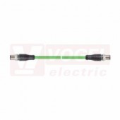 IE-EC-5-M12D-S-5-P-2-26-FD-M8-S patch kabel pro průmys.Ethernet, EtherCat, Cat.5e, M8/4-pin/přímý/vidlice/kód-A + M12/4-pin/přímý/vidlice/kód-D, PUR, barva zelená (RAL6018), do energetických řetězů, IP67, délka 5m (2171948)
