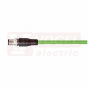 IE-PNC-5-M12D-S-0,5-P-2-22-FD-OE pacht kabel, ETHERLINE PN FD Cat.5, typ C, M12/4-pin/přímý/vidlice/kód-D + volný konec kabelu, PUR, zelená (RAL6018), UL/CSA (CMX), stínění měd.opletem, hliník.kašír.pl.folií, dél. 0,5m (2172201)