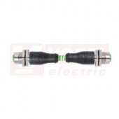 IE-6A-M12XF-S-0,5-P-4-26-7-M12XF-S Flex patch kabel, průmyslový Ethernet, Cat.6A, konektor 2x M12/8-pin/přímý/zásuvka/kód-X, IP20, PUR, barva zelená (RAL6018), délka 0,5m (2172344)
