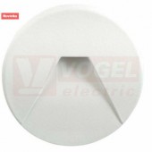 Svítidlo LED orientační  3W 220-240V (DECENTLY R2 White 3W NW), nástěnné, vestavné, bílý kruh, 90lm, 4000K neutr. bílá, IP20, úhel vyzař. 38°, živ.25 000h, tělo lakovaný hliník, difuzor sklo, rozměr 85x58mm, montáž do KPR68 (GXLL064)