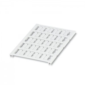 UC-WMC 3,1 (15X4) značení vodičů a kabelů, bez potisku, bílý, montáž připnutím, š 4mm, pro vodiče s vnějším průměrem 1,9-3,1mm, popis.pole š/v 15x4mm, PA (1 karta= 20 štítků) (0818205)