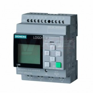 6ED1052-1HB08-0BA1 LOGO! 24RCE, logic module,Display PS/I/O: 24 V AC/24 V DC/relay, 8 DI/4 DO, memory 400 blocks, modular expandable, Ethernet, integr. web server, data log, user-defined Web pages, standard microSD card for LOGO! Soft Comfort V8 or higher