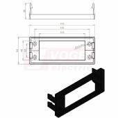 KEL-SNAP-S24 nacvakávací patice IP54, d155x š64x v38mm, pro kabelové vstupní systémy KEL24, KEL-U24, KEL-QUICK24  (42060)