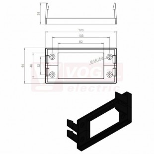 KEL-SNAP-S16 nacvakávací patice IP54, d128x š64x v38mm, pro kabelové vstupní systémy KEL16, KEL-U16, KEL- QUICK16 (42061)