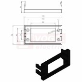 KEL-SNAP-S16 nacvakávací patice IP54, d128x š64x v38mm, pro kabelové vstupní systémy KEL16, KEL-U16, KEL- QUICK16 (42061)