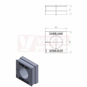 QTMB 24-27 průchodková vložka velká, šedá RAL7035, délka 40mm, šířka 39mm, výška 17mm, pro kulatý kabel, pr.kabelů 1x 24-27mm, IP54 (42520)