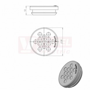 KEL-DP 32/13 B gy membránová průchodka, kulatá, do výřezu, šedá RAL7035, výška 12mm, vnější průměr 38mm, instalační výška 5mm, výřez 32mm, pro tloušťku plechu 2,8-4mm, pr.kabelů 13x 1-5,2mm, IP65 (43599)