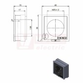 QT-AT-M 25x1,5 průchodková vložka s vnitřním závitem, velká, PA/elastomer, IP54, rozměr 40x39x19mm (42599)