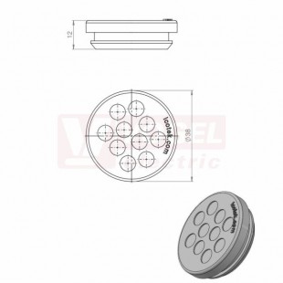 KEL-DP 32/10-2 B gy membránová průchodka, kulatá, do výřezu, šedá RAL7035, výška 12mm, vnější průměr 38mm, instalační výška 5mm, výřez 32mm, pro tloušťku plechu 2,8-4mm, pr.kabelů 10x 1-6,4mm, IP65 (43597)