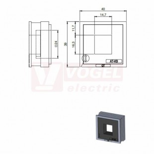 QT-AT-KS průchodková vložka velká, Keystone (ISO 14644-1) rozměr 40x39x17mm (42601)