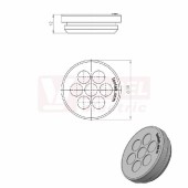 KEL-DP 32/7 A gy membránová průchodka, kulatá, do výřezu, šedá RAL7035, výška 12mm, vnější pr.38mm, výřez 32mm, tlošťka plechu 1,5-2,5mm, pr.kabelů 7x1-8mm (43592)