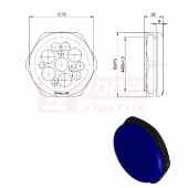 KEL-DPZ-HD 63/13 membránová průchodka, kulatá, modrá RAL5005, výška 22mm, vnější pr.75mm, inst.v. 8mm, výřez 63,4mm, závit M63x1,5mm, dl.závitu 14mm, pr.kabelů 4x 3,2-6,5mm, 4x 5-10,2mm, 5x 9-16,2mm (70360)