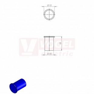 ST-B-HDD 10 FDA ucpávka, dohledatelná, modrá RAL5005, vnější pr.12mm (70621)