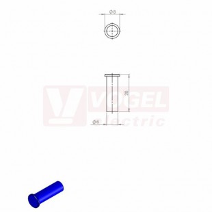 ST-B-HD 6 FDA ucpávka, modrá RAL5005, vnější pr.8mm (70500)