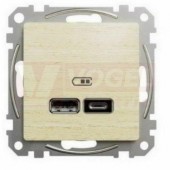 SDD180402 Sedna D/E - Dvojitá USB A+C nabíječka 2.4A, Bříza (Výroba pozastavena)