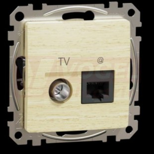 SDD180469T Sedna D/E - Datová zásuvka RJ45 kat.6 UTP+TV individuální, Bříza (Výroba pozastavena)