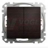 SDD181108 Přepínač dvojitý střídavý ř.6+6 wenge (Výroba pozastavena)