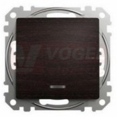 SDD181111L Tlačítko 1/0So orientační kontrolka, Wenge, bezšroubové svorky