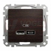 SDD181402 Dvojitá USB A+C nabíječka 2.4A wenge (Výroba pozastavena)