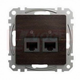 SDD181452 Datová zásuvka 2xRJ45 kat. 5e UTP wenge (Výroba pozastavena)