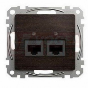 SDD181462 Datová zásuvka 2xRJ45 kat. 6 UTP wenge (Výroba pozastavena)