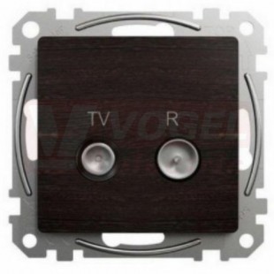 SDD181474R TV R zásuvka průběžná 7dB, Wenge, šroubové svorky