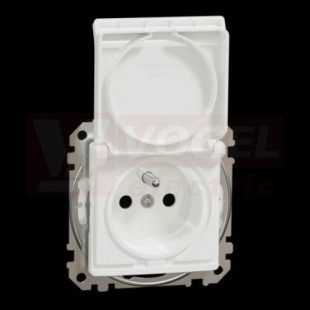 SDD211013 Zásuvka 230V 16A IP44, bílá, šroubové svorky