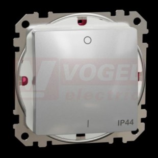 SDD213102 Spínač dvojpólový ř.2 IP44, Aluminium, bezšroubové svorky