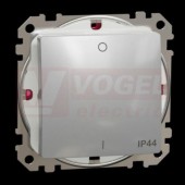 SDD213102 Spínač dvojpólový ř.2 IP44, Aluminium, bezšroubové svorky