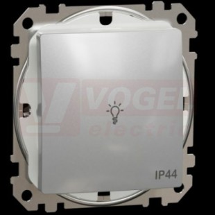 SDD213132 Tlačítko 1/0 "světlo" IP44, Aluminium, bezšroubové svorky