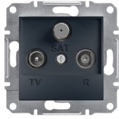 EPH3500271 Zásuvka TV-R-SAT, průběžná, antracit, bez rámečku