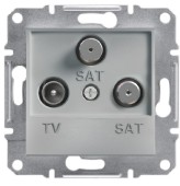 EPH3600161 Zásuvka TV-SAT-SAT, koncová, alu, bez rámečku