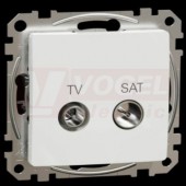 SDD111471S TV SAT zásuvka koncová 4dB, bílá, šroubové svorky