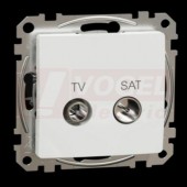 SDD111474S TV SAT zásuvka průběžná 7dB, bílá, šroubové svorky
