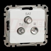 SDD111484 TV-R-SAT zásuvka průběžná 7dB, bílá, šroubové svorky