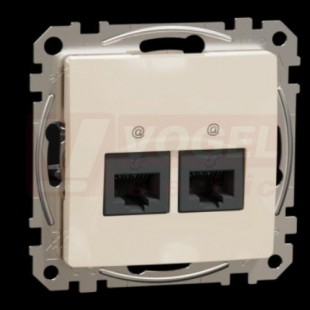 SDD112452 Datová zásuvka 2xRJ45 kat. 5e UTP, béžová, zářezové svorky