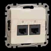 SDD112452 Datová zásuvka 2xRJ45 kat. 5e UTP, béžová, zářezové svorky