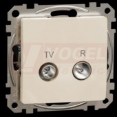 SDD112474R TV R zásuvka průběžná 7dB, béžová, šroubové svorky