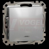 SDD113101L Spínač jednopólový ř.1So orientační kontrolka, Aluminium, bezšroubové svorky