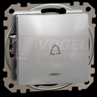 SDD113131L Tlačítko 1/0So "zvonek" orientační kontrolka, Aluminium, bezšroubové svorky