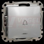 SDD113131L Tlačítko 1/0So "zvonek" orientační kontrolka, Aluminium, bezšroubové svorky