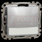 SDD113143L Tlačítko 1/0So, 12V orientační kontrolka a popisové pole, Aluminium, bezšroubové svorky