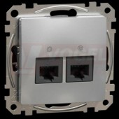 SDD113452 Datová zásuvka 2xRJ45 kat. 5e UTP, Aluminium, zářezové svorky