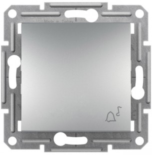 EPH0800161 Ovládač tlačítkový zvonek 1/0 bezšroubový, alu