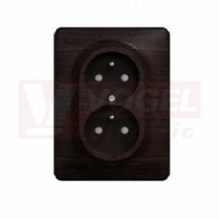 SDD381211C Zásuvka dvojnásobná 230V 16A wenge (Výroba pozastavena)