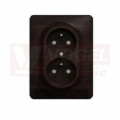 SDD381211C Zásuvka dvojnásobná 230V 16A wenge (Výroba pozastavena)